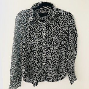 SPENSER JEREMY 100% SILK Long Sleeve BLOUSE Sz 10